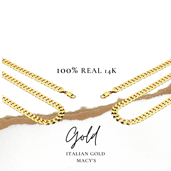 Solid 14K Italian Gold under